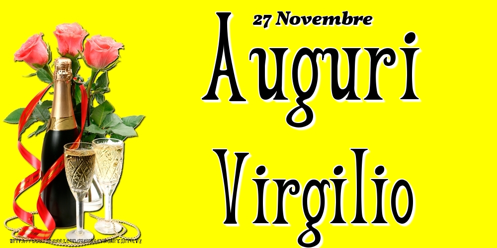Cartoline di onomastico - 27 Novembre - Auguri Virgilio!