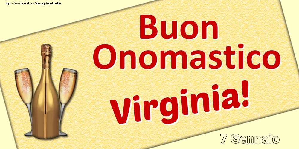 Cartoline di onomastico - Buon Onomastico Virginia! - 7 Gennaio