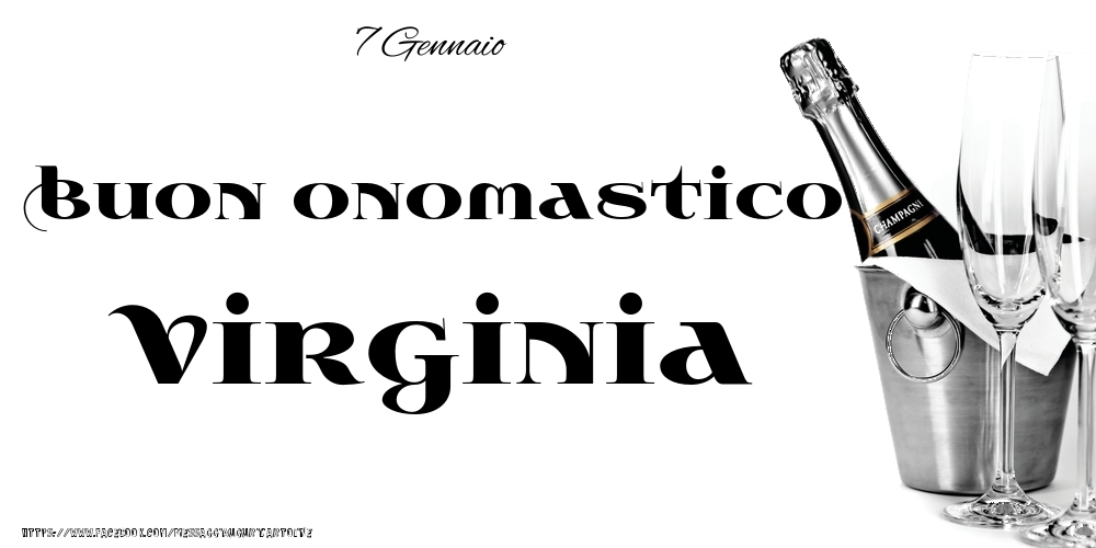 Cartoline di onomastico - 7 Gennaio - Buon onomastico Virginia!