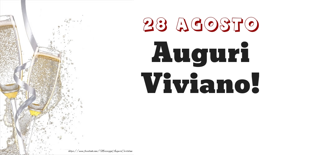 Cartoline di onomastico - Auguri Viviano! 28 Agosto