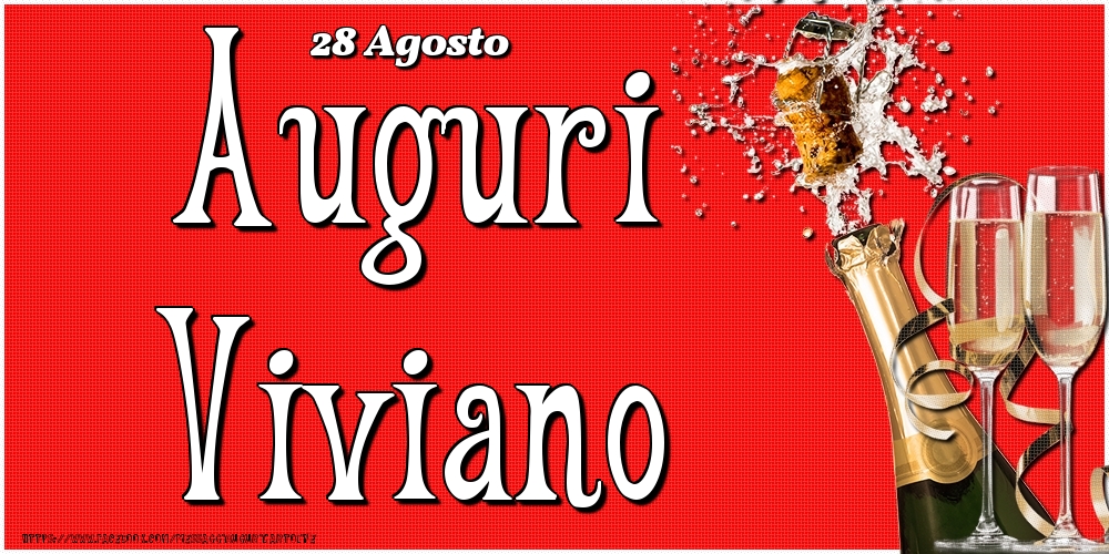Cartoline di onomastico - 28 Agosto - Auguri Viviano!