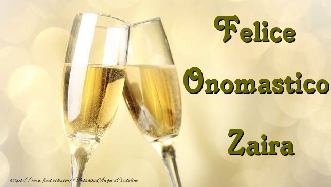 Cartoline di onomastico - Champagne | Felice Onomastico Zaira