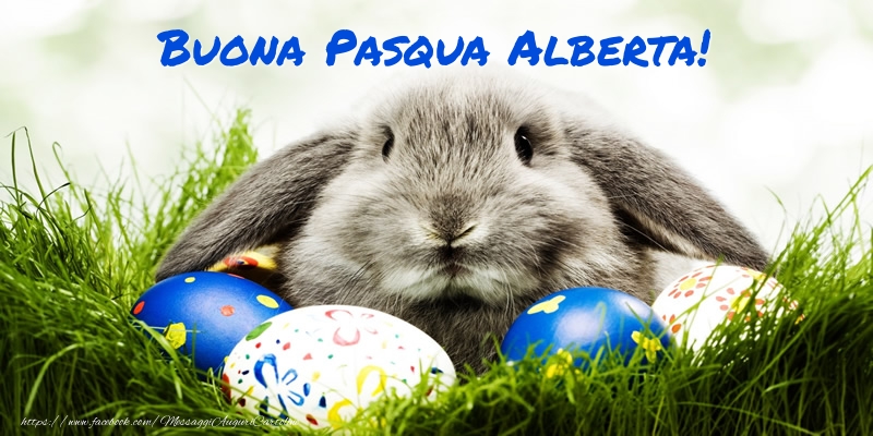 Cartoline di Pasqua - Coniglio & Uova | Buona Pasqua Alberta!