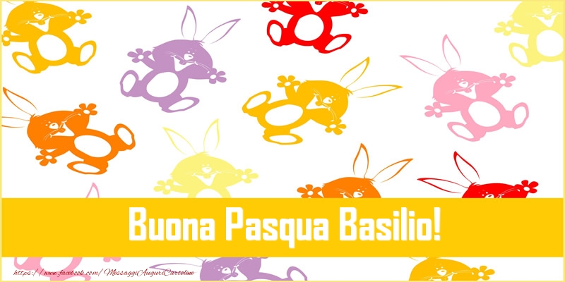 Cartoline di Pasqua - Coniglio | Buona Pasqua Basilio!