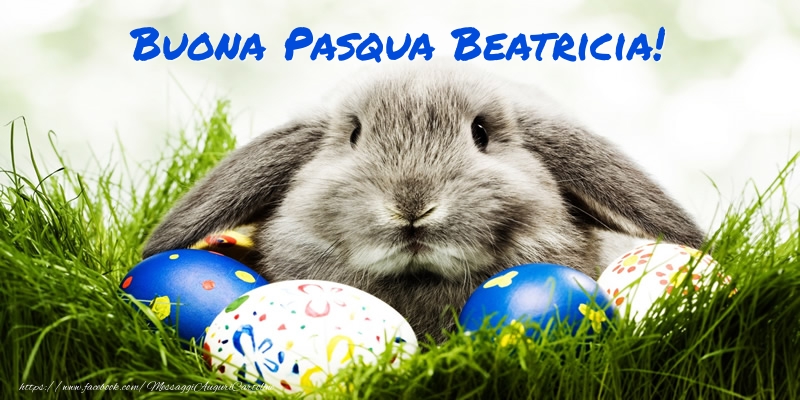  Cartoline di Pasqua - Coniglio & Uova | Buona Pasqua Beatricia!