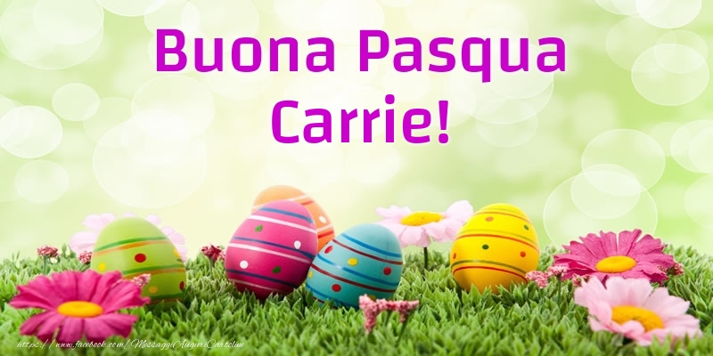 Cartoline di Pasqua - Uova & Fiori | Buona Pasqua Carrie!