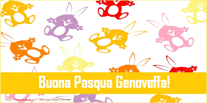 Cartoline di Pasqua - Coniglio | Buona Pasqua Genoveffa!