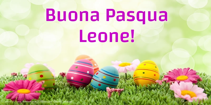 Cartoline di Pasqua - Uova & Fiori | Buona Pasqua Leone!