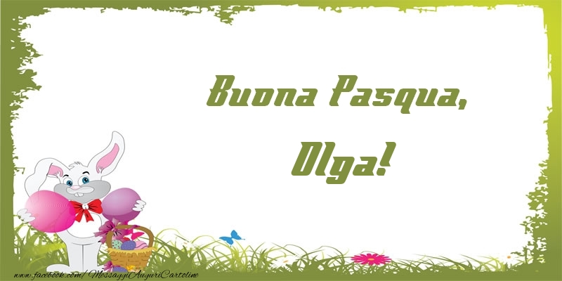 Cartoline di Pasqua - Coniglio & Uova | Buona Pasqua, Olga!