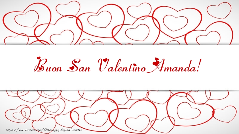 Cartoline di San Valentino - Cuore | Buon San Valentino Amanda!