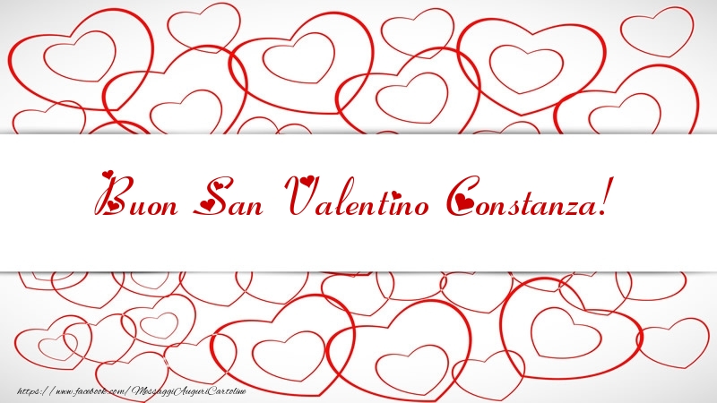 Cartoline di San Valentino - Cuore | Buon San Valentino Constanza!