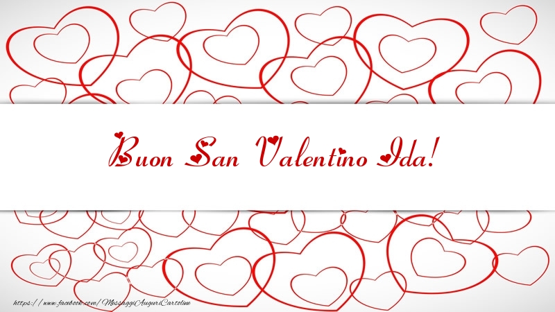 Cartoline di San Valentino - Cuore | Buon San Valentino Ida!
