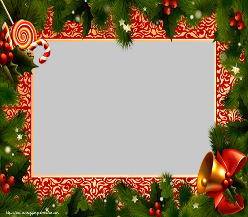Cartoline personalizzate di Buon Anno - Albero Di Natale | Cornice foto di Buon Anno
