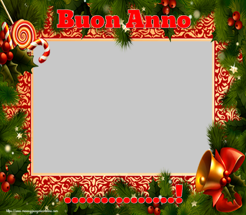 Cartoline personalizzate di Buon Anno - Albero Di Natale | Buon Anno ...! - Cornice foto di Buon Anno