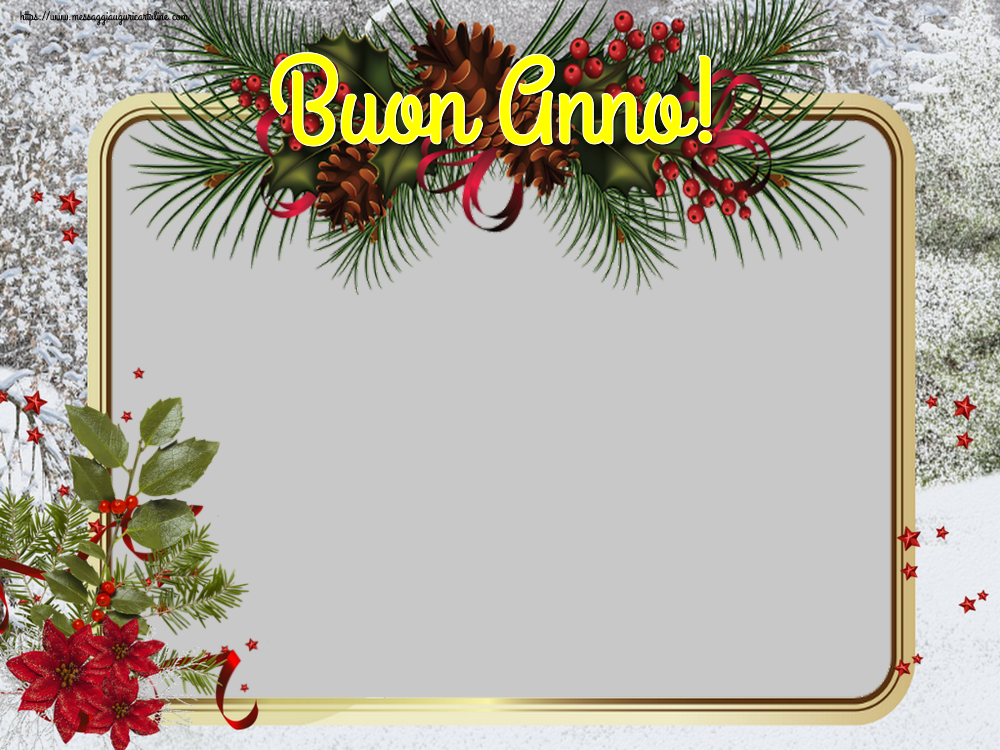 Cartoline personalizzate di Buon Anno - 🌼 Buon Anno! - Cornice foto di Buon Anno