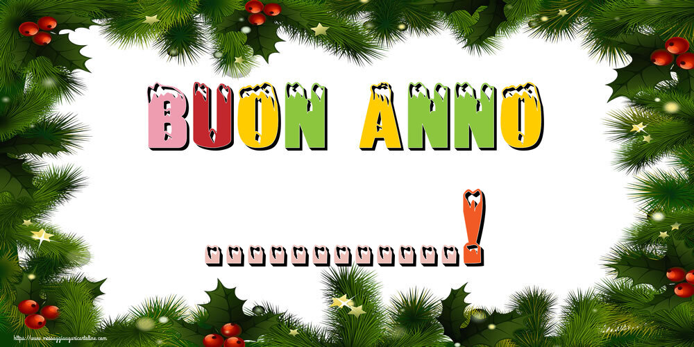 Cartoline personalizzate di Buon Anno - Albero Di Natale & Palle Di Natale | Buon Anno ...!