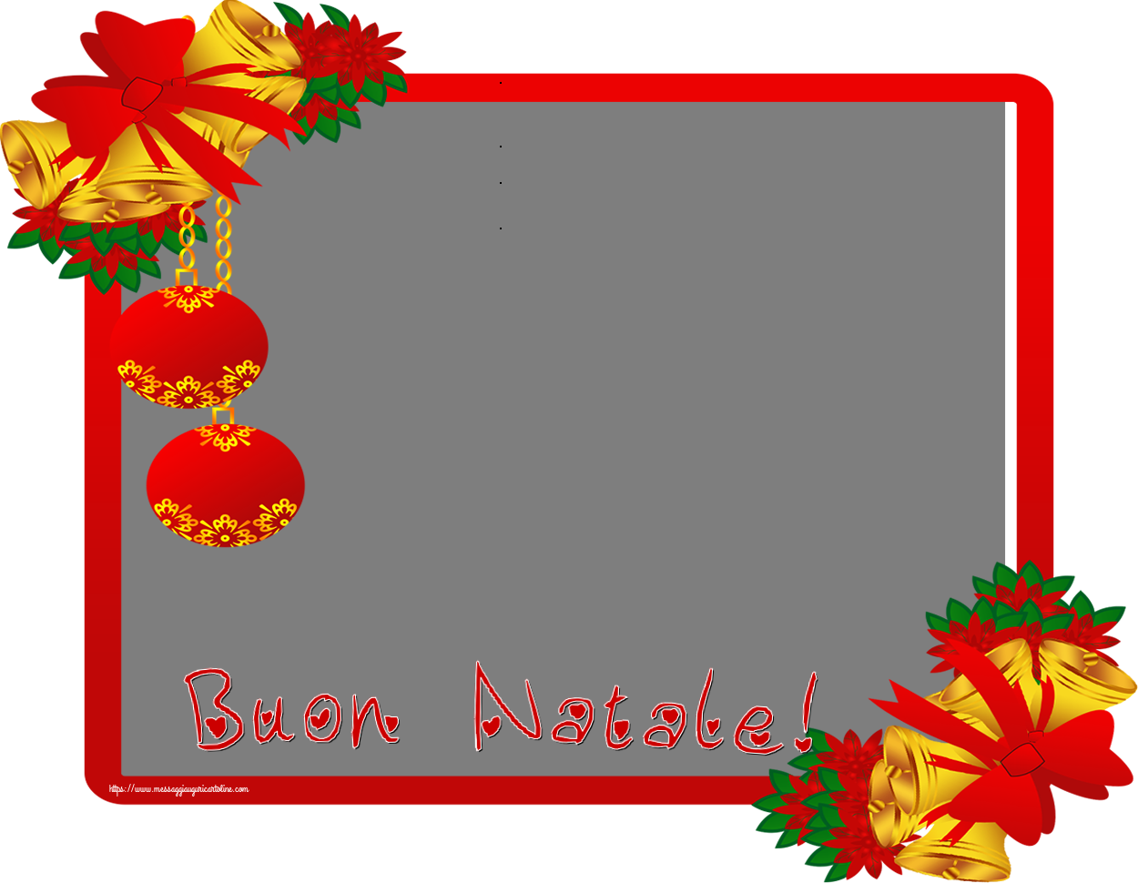 Cartoline personalizzate di Natale - Buon Natale! - Cornice foto di Natale