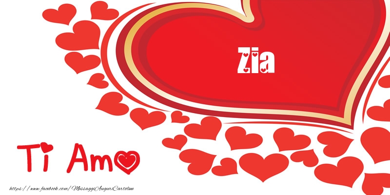 Cartoline d'amore per Zia - Zia | Ti amo | Nome nel Cuore
