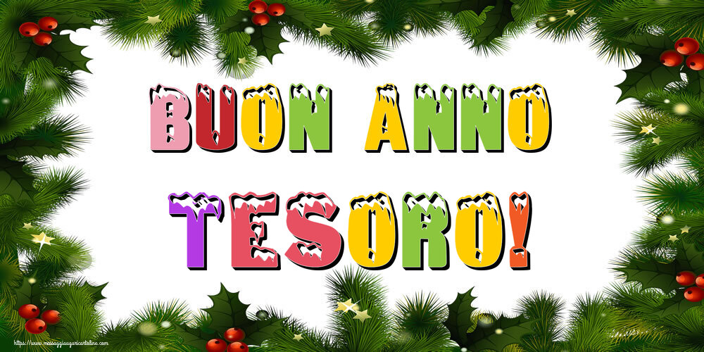 Cartoline di Buon Anno per Fidanzato - Buon Anno tesoro!