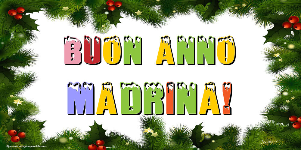 Cartoline di Buon Anno per Madrina - Buon Anno madrina!