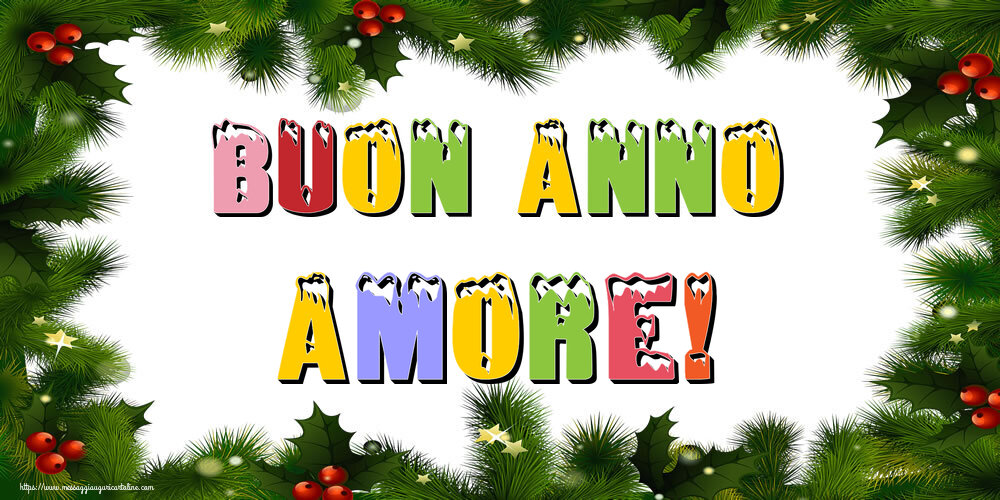 Cartoline di Buon Anno per Marito - Buon Anno amore!