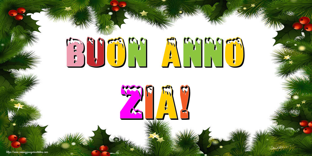 Cartoline di Buon Anno per Zia - Buon Anno zia!