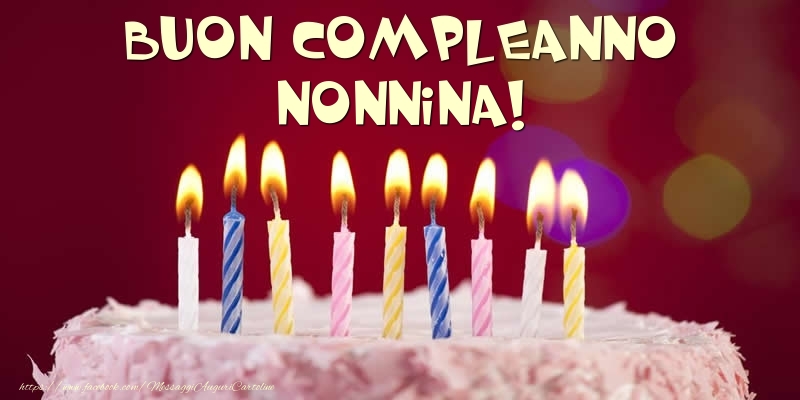 Cartoline di compleanno per Nonna - Torta - Buon compleanno, nonnina!