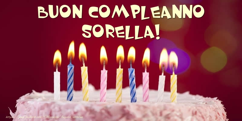 Cartoline Di Compleanno Per Sorella Torta Buon Compleanno Sorella Messaggiauguricartoline Com