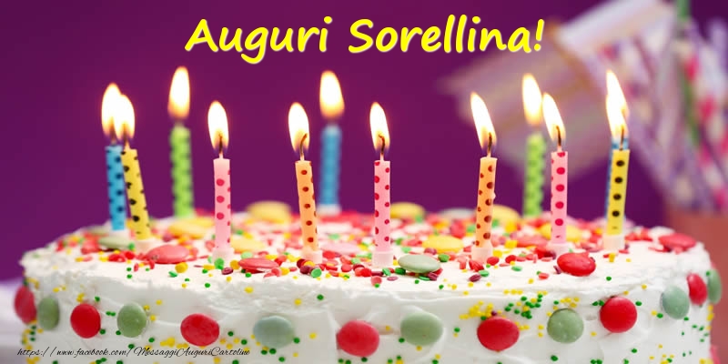 Cartoline di compleanno per Sorella - Auguri sorellina!