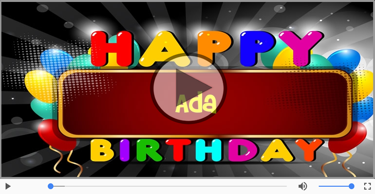 It's your birthday Ada ... Buon Compleanno!