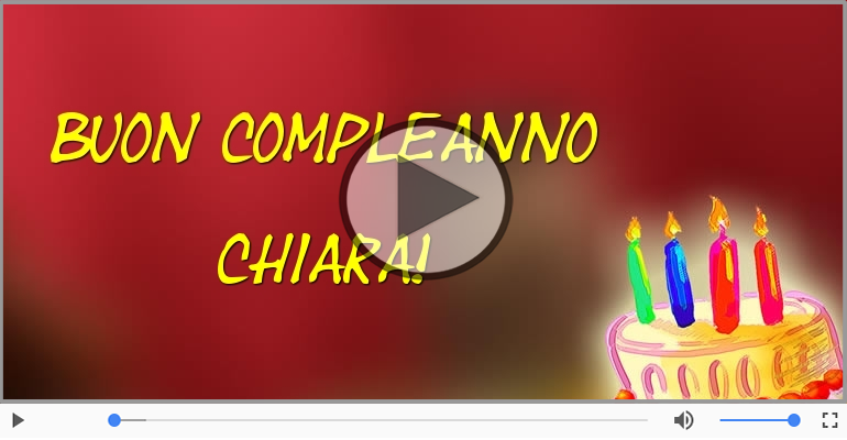 It's your birthday Chiara ... Buon Compleanno!
