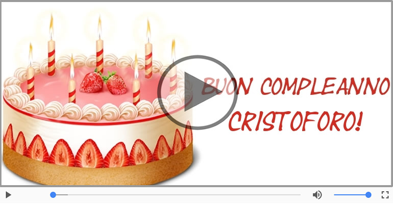 It's your birthday Cristoforo ... Buon Compleanno!