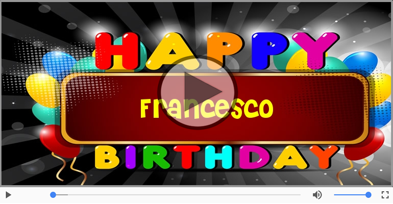 It's your birthday Francesco ... Buon Compleanno!