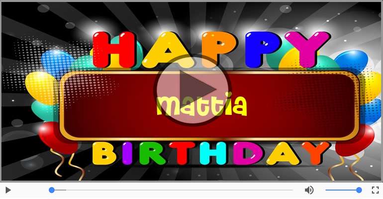 It's your birthday Mattia ... Buon Compleanno!