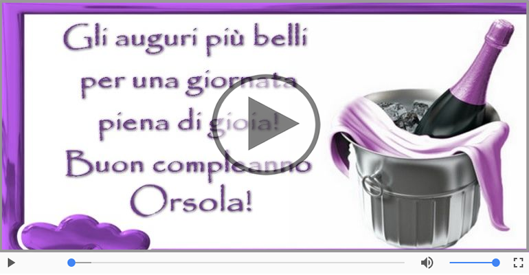 It's your birthday Orsola ... Buon Compleanno!