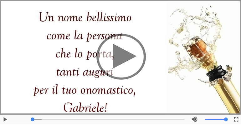 Buon onomastico, Gabriele!