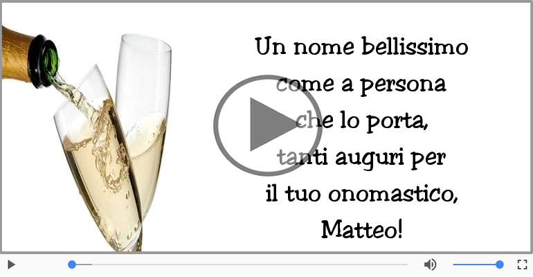 Buon onomastico, Matteo!